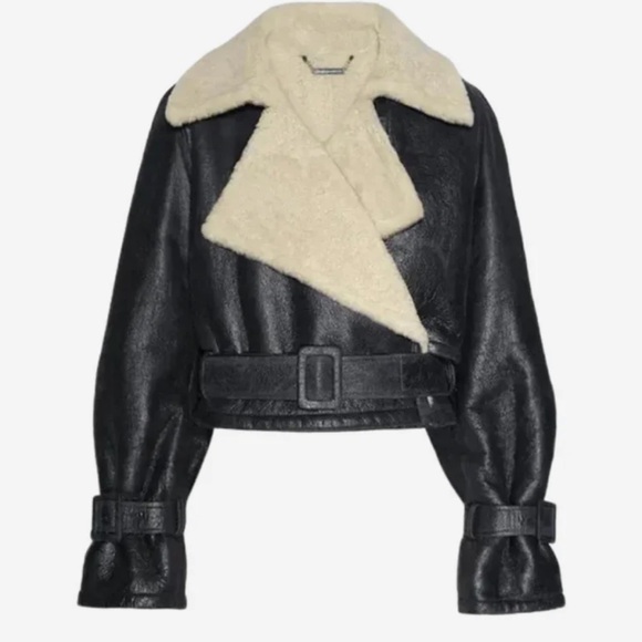 NOUR HAMMOUR Hatti Shearling jacket - Picture 1 of 5